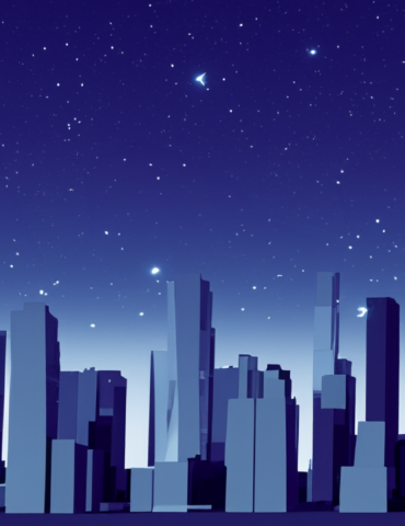 Star Radio Nightlife - Skyline einer Stadt vor Nachthimmel
