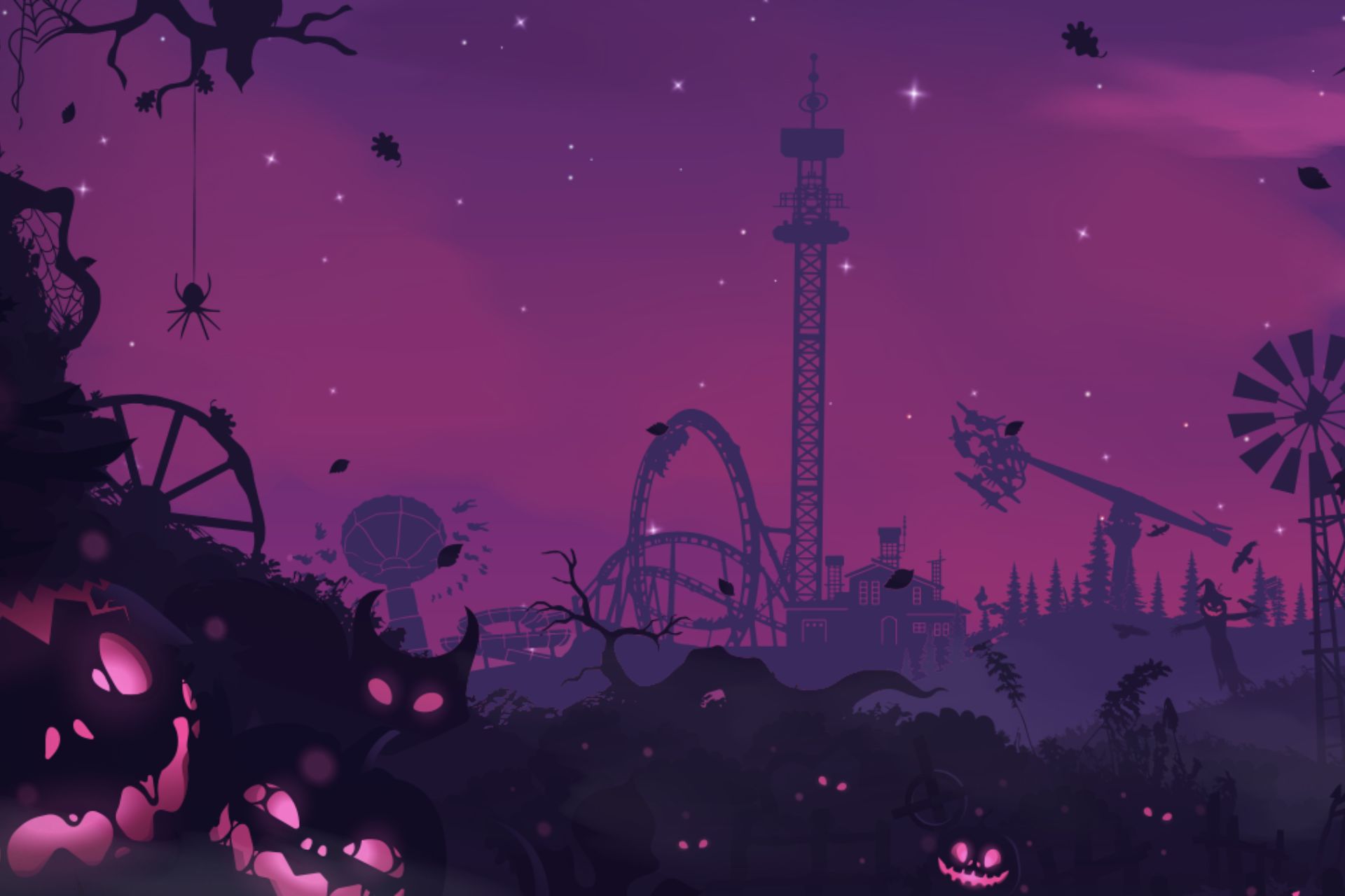 Der Bayern-Park illustriert als Halloween Sujet