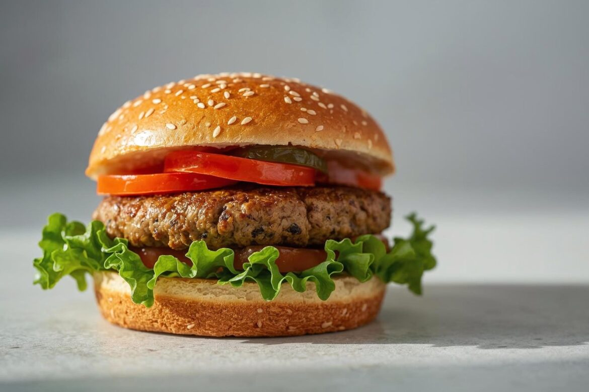 Burger auf einem weißen Hintergrund